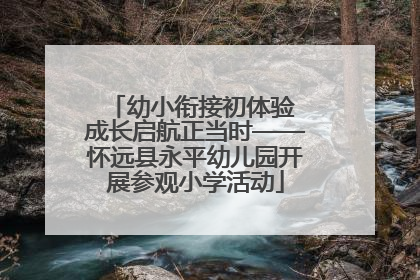 幼小衔接初体验 成长启航正当时——怀远县永平幼儿园开展参观小学活动
