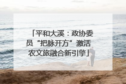 平和大溪：政协委员“把脉开方”激活农文旅融合新引擎