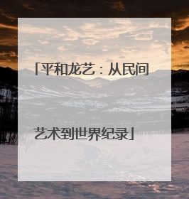 平和龙艺：从民间艺术到世界纪录