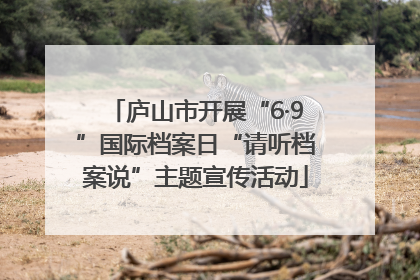 庐山市开展“6·9”国际档案日“请听档案说”主题宣传活动