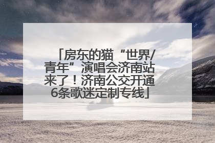 房东的猫“世界/青年”演唱会济南站来了！济南公交开通6条歌迷定制专线