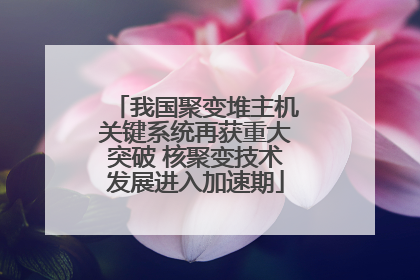 我国聚变堆主机关键系统再获重大突破 核聚变技术发展进入加速期
