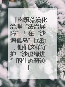 构筑荒漠化治理“法治屏障”！在“沙海孤岛”民勤，他们这样守护“沙退绿进”的生态奇迹