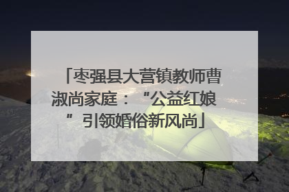 枣强县大营镇教师曹淑尚家庭：“公益红娘”引领婚俗新风尚
