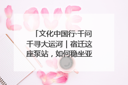 文化中国行·千问千寻大运河｜宿迁这座泵站，如何稳坐亚洲第一宝座？
