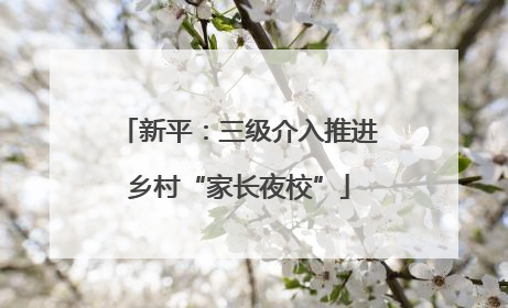 新平:三级介入推进乡村“家长夜校”