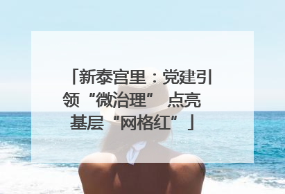 新泰宫里：党建引领“微治理” 点亮基层“网格红”