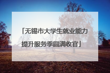 无锡市大学生就业能力提升服务季圆满收官
