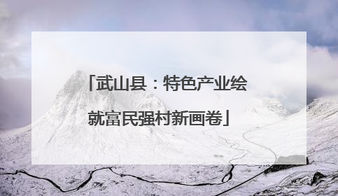 武山县：特色产业绘就富民强村新画卷