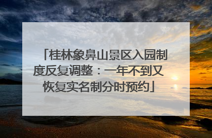 桂林象鼻山景区入园制度反复调整：一年不到又恢复实名制分时预约