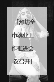 潍坊全市就业工作推进会议召开