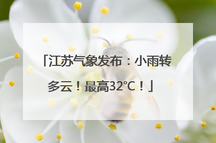 江苏气象发布：小雨转多云！最高32℃！