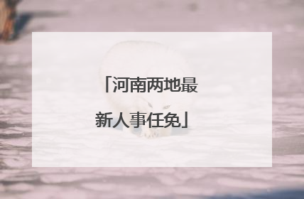 河南两地最新人事任免
