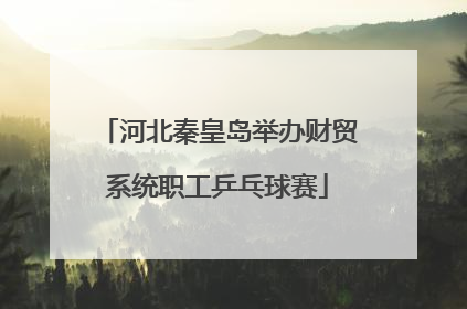 河北秦皇岛举办财贸系统职工乒乓球赛