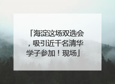 海淀这场双选会，吸引近千名清华学子参加！现场