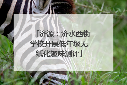 济源：济水西街学校开展低年级无纸化趣味测评