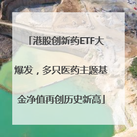 港股创新药ETF大爆发，多只医药主题基金净值再创历史新高
