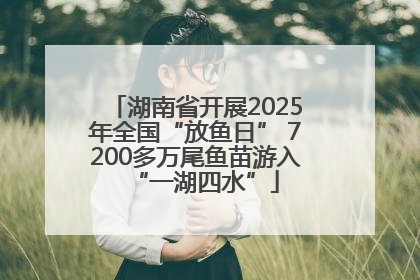 湖南省开展2025年全国“放鱼日” 7200多万尾鱼苗游入“一湖四水”