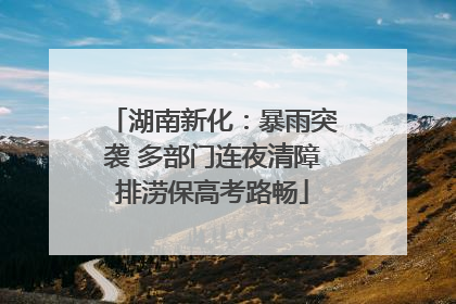 湖南新化：暴雨突袭 多部门连夜清障排涝保高考路畅