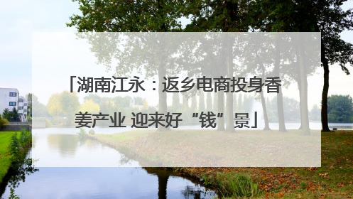 湖南江永：返乡电商投身香姜产业 迎来好“钱”景