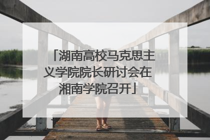 湖南高校马克思主义学院院长研讨会在湘南学院召开