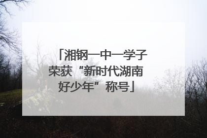 湘钢一中一学子荣获“新时代湖南好少年”称号