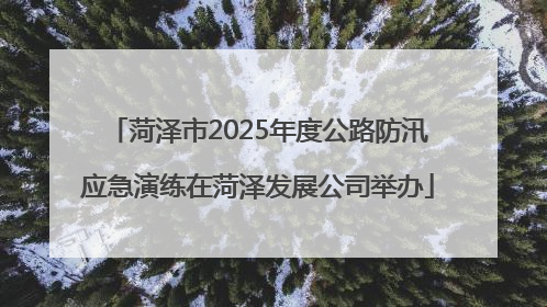 菏泽市2025年度公路防汛应急演练在菏泽发展公司举办