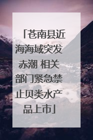 苍南县近海海域突发赤潮 相关部门紧急禁止贝类水产品上市