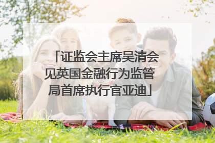 证监会主席吴清会见英国金融行为监管局首席执行官亚迪