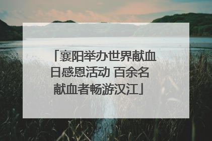 襄阳举办世界献血日感恩活动 百余名献血者畅游汉江