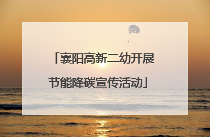 襄阳高新二幼开展节能降碳宣传活动