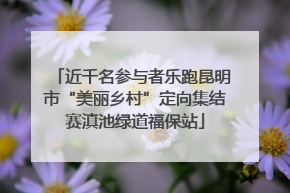 近千名参与者乐跑昆明市“美丽乡村”定向集结赛滇池绿道福保站