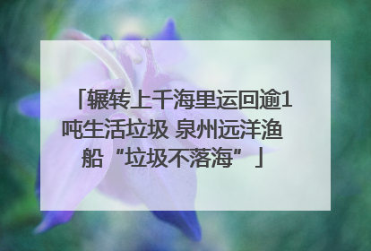 辗转上千海里运回逾1吨生活垃圾 泉州远洋渔船“垃圾不落海”
