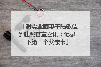 谢震业晒妻子陆敏佳孕肚照官宣喜讯：记录下第一个父亲节