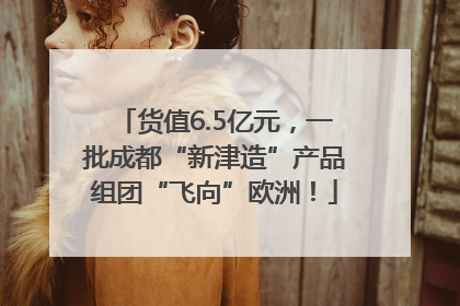 货值6.5亿元，一批成都“新津造”产品组团“飞向”欧洲！