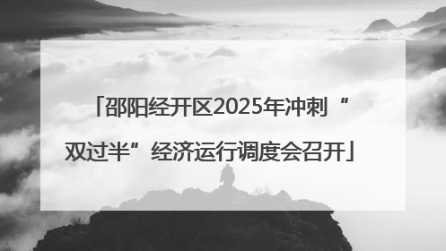 邵阳经开区2025年冲刺“双过半”经济运行调度会召开