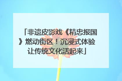 非遗皮影戏《精忠报国》燃动街区！沉浸式体验让传统文化活起来
