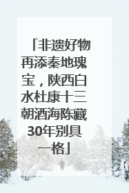 非遗好物再添秦地瑰宝，陕西白水杜康十三朝酒海陈藏30年别具一格