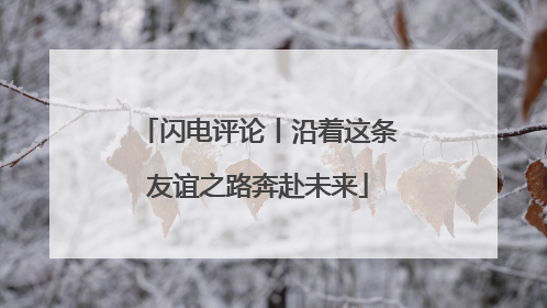 闪电评论丨沿着这条友谊之路奔赴未来
