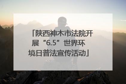 陕西神木市法院开展“6.5”世界环境日普法宣传活动