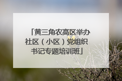 黄三角农高区举办社区（小区）党组织书记专题培训班