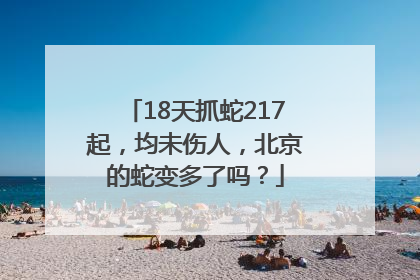 18天抓蛇217起，均未伤人，北京的蛇变多了吗？
