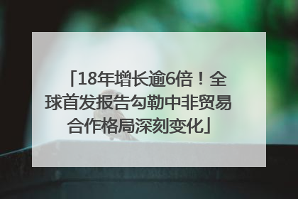 18年增长逾6倍！全球首发报告勾勒中非贸易合作格局深刻变化