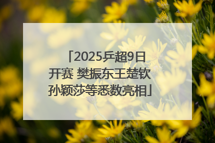 2025乒超9日开赛 樊振东王楚钦孙颖莎等悉数亮相
