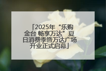 2025年“乐购金台 畅享万达”夏日消费季暨万达广场开业正式启幕