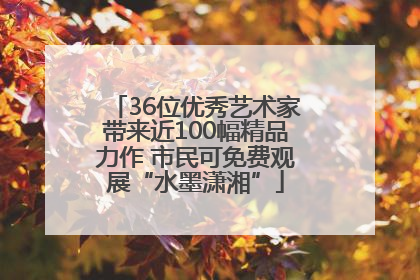 36位优秀艺术家带来近100幅精品力作 市民可免费观展“水墨潇湘”