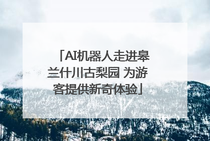 AI机器人走进皋兰什川古梨园 为游客提供新奇体验
